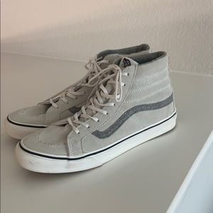 Vans Sk8-Hi Beige and Grey Shoes